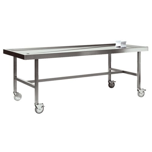 Mesa para necropsia - ST HS 6 - UFSK INTERNATIONAL GmbH & Co. KG - de lavagem de cadáveres / retangular / em aço inoxidável