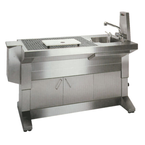 Estação de trabalho de laboratório de macroscopia - ZT HS 400 - UFSK INTERNATIONAL GmbH & Co. KG - de piso / com pia