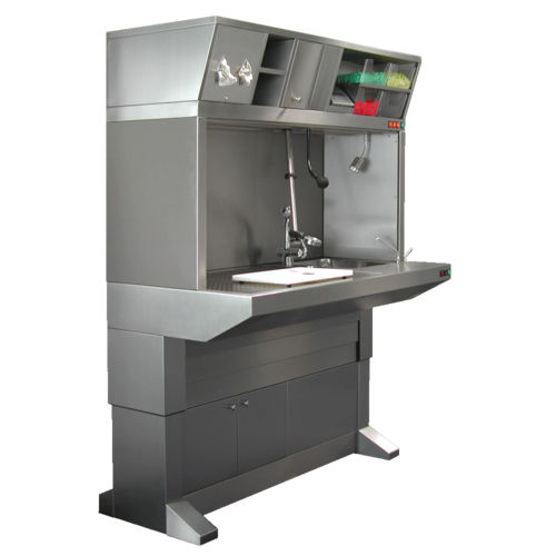 Estação de trabalho de laboratório de macroscopia - ZT HS 455 - UFSK INTERNATIONAL GmbH & Co. KG - de piso / com pia