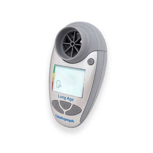 Espirômetro eletrônico - 40503 - Vitalograph  - portátil de mão / para fisioterapia respiratória / com monitor de idade pulmonar