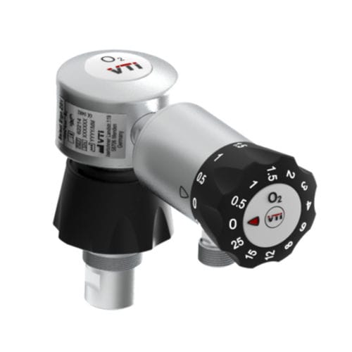 Fluxômetro duplo - Select Ergo ZGV - VTI Ventil Technik  - para gases medicinais / para hospital / para trilho