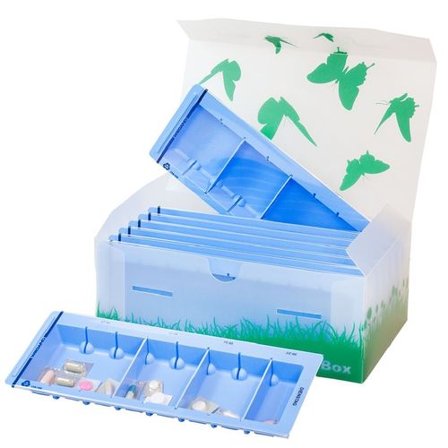 Container de tipo semanal -  600.201.171.de - Wiegand AG - para distribuição de medicamentos / com compartimentos