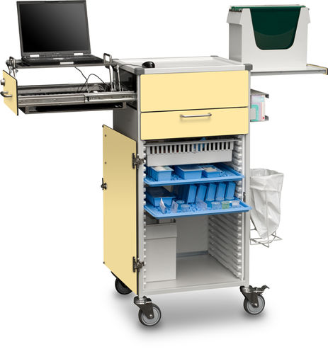 Carrinho para medicamentos - B10.030 - Wiegand AG - multifuncional / para tratamentos / com suporte para laptop