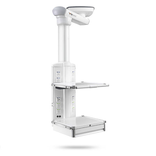 Coluna estativa de teto - i-PORT - VG Medical Technology - para cuidados intensivos / articulado / com prateleiras