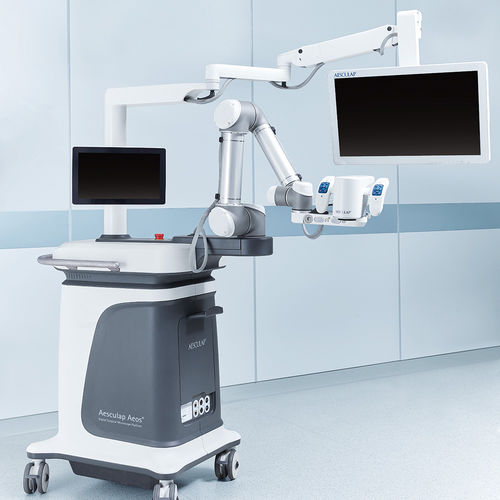 Microscópio operatório para neurocirurgia - Aesculap Aeos® - Aesculap® - com rodízios