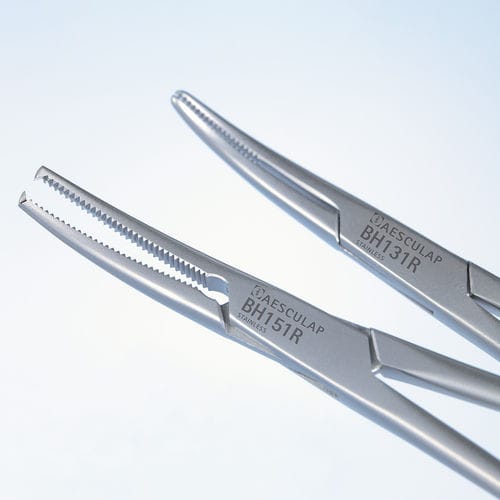Pinça cirúrgica - Aesculap® - para preensão de tecidos / de histerectomia / de Backhaus