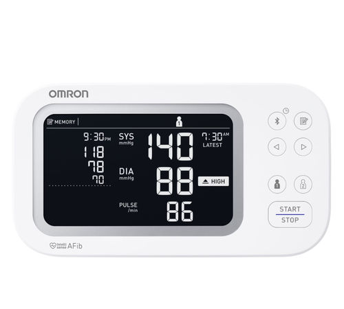 Medidor digital de pressão arterial oscilométrico - Platinum  - Omron Healthcare USA - automático / com Bluetooth / com bateria recarregável