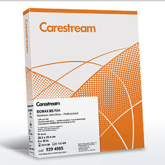 Filme radiográfico para radiografia geral - BioMax MS - Carestream - 8 x 10 / 14 x 17 / 10 x 12
