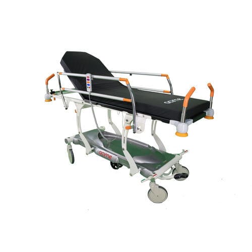 Carro-maca de transporte - Skiff Ambu - Acime Frame - de emergência / hidráulico / com altura regulável