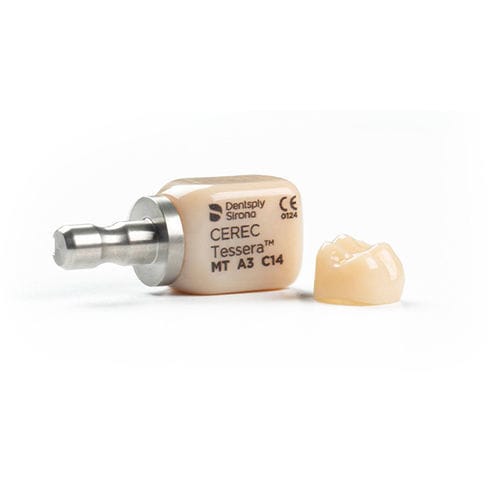 Material dentário em vitrocerâmica - CEREC Tessera - Dentsply Sirona - em dissilicato de lítio / para restauração dentária