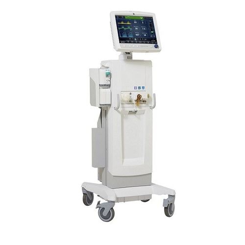 Ventilador para cuidados intensivos - CARESCAPE R860 - GE Healthcare - eletrônico / com rodízios