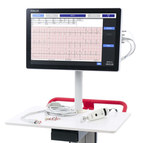 Monitor multiparamétrico ECG de 12 derivações - DS20 - SCHILLER - compacto / portátil / com rodízios