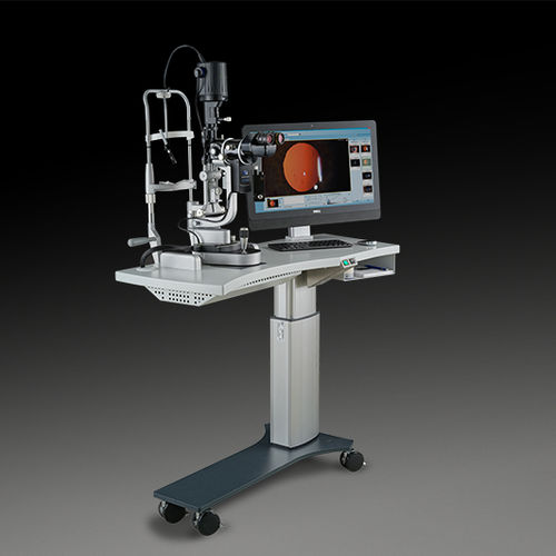 Mesa para aparelhos elétrica - HSM 600 - Haag-Streit Diagnostics - com rodízios / com altura regulável