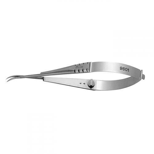 Microtesoura para cirurgia oftalmológica - 9601 - Moria Surgical - Iris / para pacientes humanos / curva