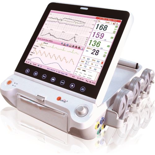 Monitor fetal FHR - SRF618K9 - Guangzhou Sunray Medical Apparatus - FHR para gêmeos / SpO2 / mECG
