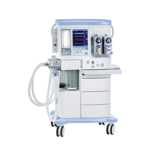 Aparelho de anestesia com carrinho - Leon  - Heinen und Löwenstein - com monitoramento respiratório / com ventilador / com sistema de exaustão de gases anestésicos