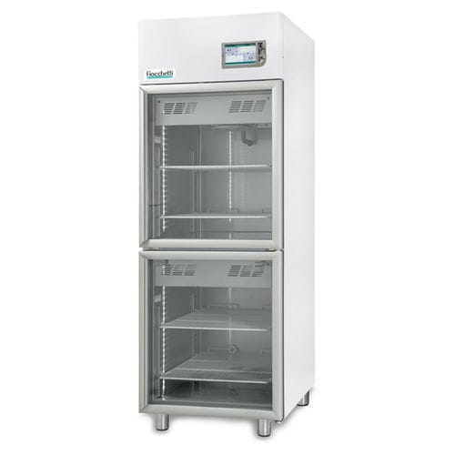 Freezer para plasma sanguíneo - PLASMA-VISION 2T 700 TOUCH - Fiocchetti Scientific - vertical / com 2 portas / com porta de vidro
