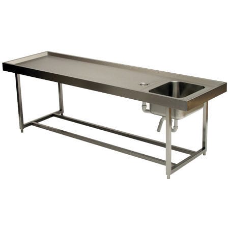 Mesa de necropsia para medicina legal - AUT000A - Fiocchetti Scientific - para laboratório de histopatologia / de dissecção / de lavagem de cadáveres
