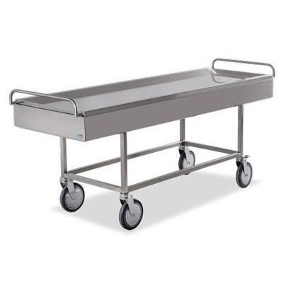Carro para cadáver hospitalar - CRR002 - Fiocchetti Scientific - para hospital / hidráulico / em aço inoxidável