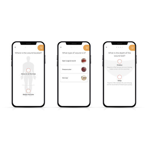 Aplicativo móvel clínico - WOUND COMPASS - Smith & Nephew - para avaliação e tratamento de feridas / de controle / para smartphone