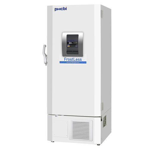 Freezer de laboratório - MDF-DU500ZH-PE - PHC Europe - para biomedicina / vertical / com 1 porta