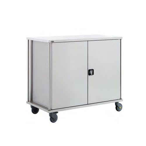 Carrinho para roupa limpa - 40655 - Üzümcü Medical Devices - para hospital / com 2 portas / com 1 prateleira