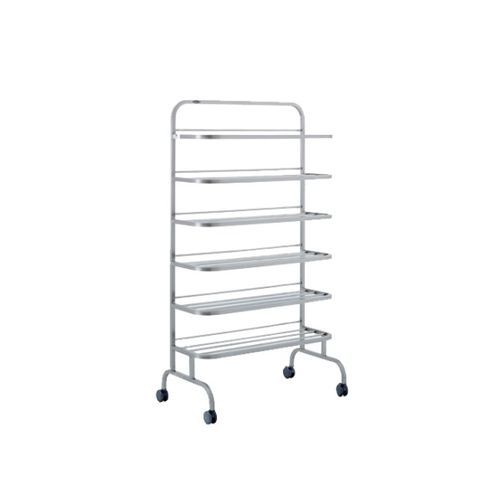 Carrinho para sala de cirurgia - 40390 - Üzümcü Medical Devices - para calçado hospitalar / em aço inoxidável / com 5 prateleiras
