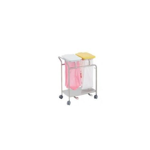 Carrinho para roupa para lavanderia - 40861 - Üzümcü Medical Devices - de limpeza / 2 bolsas / em aço inoxidável