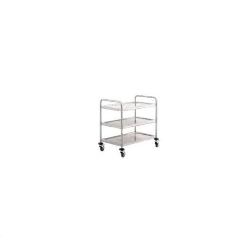 Carrinho para aparelho - 40088 - Üzümcü Medical Devices - para sala de cirurgia / em aço inoxidável / com prateleiras
