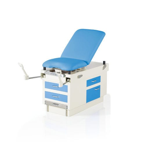 Mesa para exame ginecológico - JM-1A - Üzümcü Medical Devices - para adulto / manual / com encosto regulável