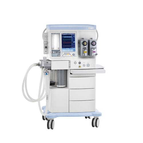 Aparelho de anestesia com carrinho - Leon - Löwenstein Medical - com monitoramento respiratório / com sistema de exaustão de gases anestésicos / com misturador de gás eletrônico