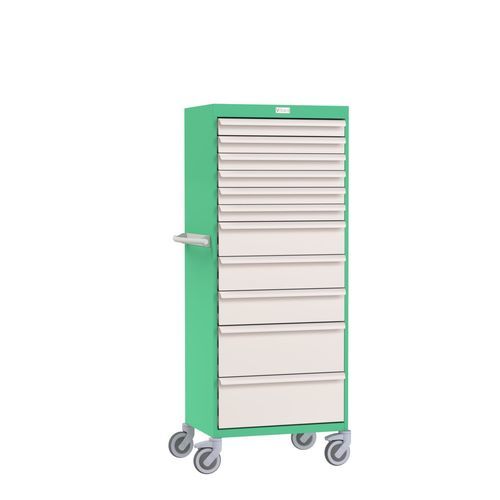 Móvel modular - Eolis® - VILLARD MÉDICAL - com rodízios / com gavetas / metálico