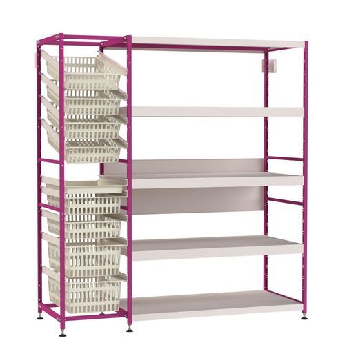 Estante modular - Eolis® - VILLARD MÉDICAL - para cestos / inclinada