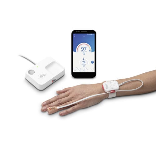 Oxímetro de pulso portátil de mão - SafetyNet Alert™ - Masimo - para internação domiciliar / para pacientes humanos / para DPOC