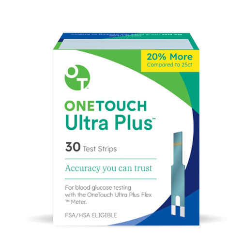 Tira de teste para diabetes - OneTouch Ultra Plus™ - Lifescan - de sangue