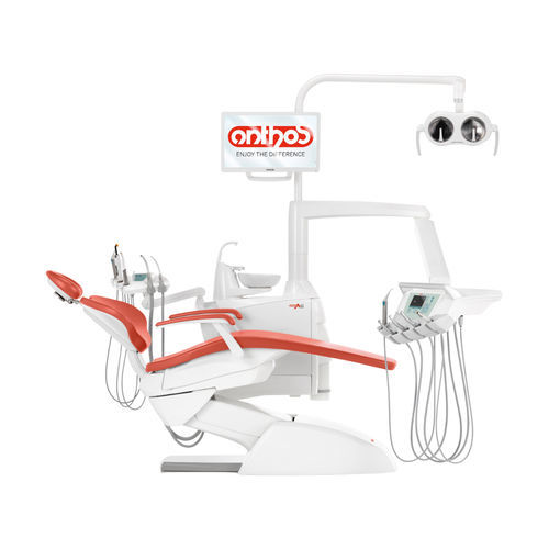Conjunto odontológico com cadeira - A6 PLUS - Anthos   - com apoio de cabeça regulável / com monitor / com sistema de higienização
