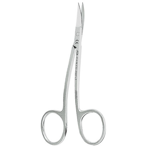 Tesoura para gengivas - 0307-1 - ASA Dental - de La Grange / para pacientes humanos / curva