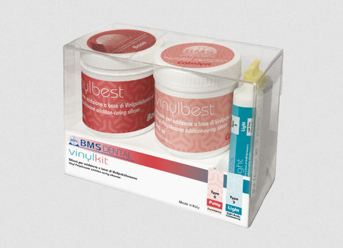 Material dentário em silicone - Vinylkit - BMS DENTAL - para moldeira de impressão