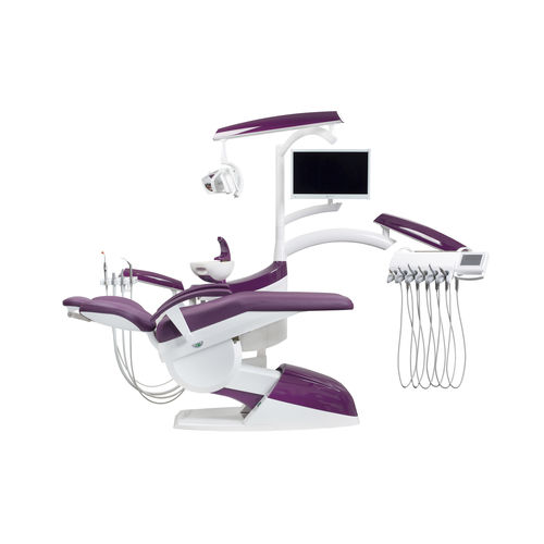 Conjunto odontológico com cadeira - CHEESE E - CHIRANA - com monitor / com mesa de equipo / com iluminação