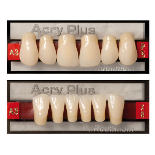 Prótese dentária em acrílico - Acry Plus  - Ruthinium Group - para dentes anteriores / para dentes posteriores / translúcida