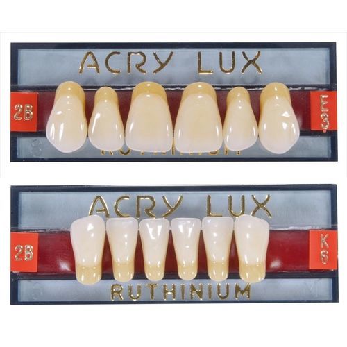 Prótese dentária em acrílico - Acry Lux  - Ruthinium Group - para dentes anteriores / para dentes posteriores / de incisivo inferior