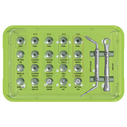Kit de instrumentos para implante dentário - UXIFN, UXNS - Dentium - para cirurgia odontológica