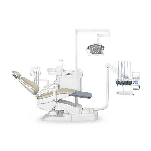 Conjunto odontológico com cadeira - AL-388S2 - Foshan Anle Medical Apparatus - com apoio de cabeça regulável / com sistema de higienização / com mesa de equipo