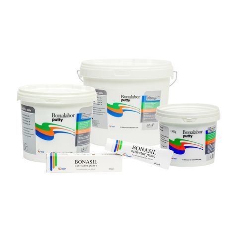 Material dentário em silicone - BONALABOR Putty - DMP - para moldeira de impressão / de fundição / para laboratório de prótese dentária