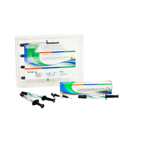 Material dentário em resina fluida - BRIGHT LIGHT FLOW - DMP - para laminação em cerâmica / para dentes posteriores / radiopaco