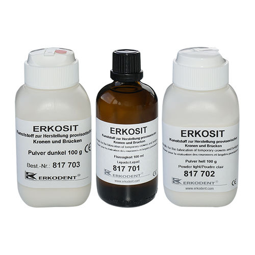 Material dentário em acrílico - Erkosit - ERKODENT Erich Kopp - para restauração dentária / em pó / provisório
