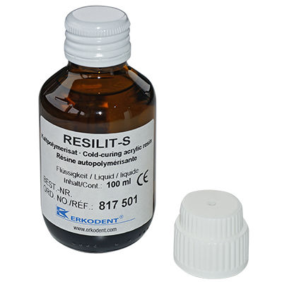 Material dentário em acrílico - Resilit-S  - ERKODENT Erich Kopp - para restauração dentária / em pó