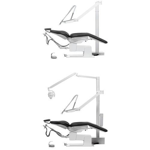 Conjunto odontológico com cadeira de acionamento elétrico - UnicLine S Pillar - Heka Dental - com apoio de cabeça regulável / com sistema de higienização / com câmera intraoral