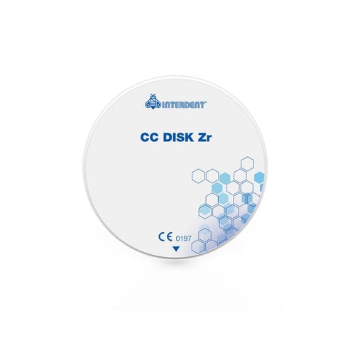 Material dentário em cerâmica - CC Disk Zr/HT - Interdent - em zircônia / de CAD/CAM / de fresagem