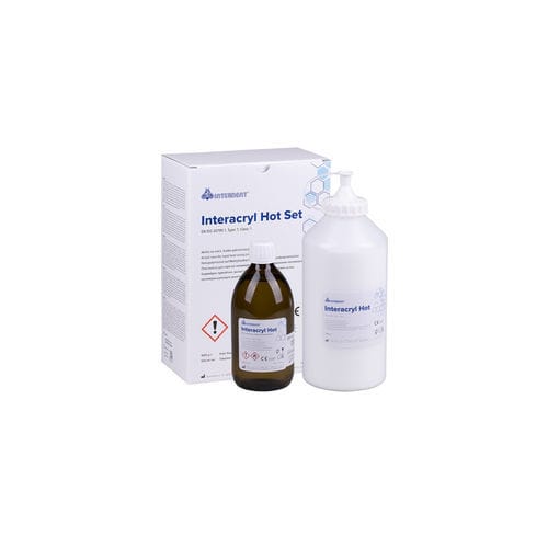 Material dentário em acrílico - INTERACRYL HOT - Interdent - em resina acrílica / para laboratório de prótese dentária / para fabrico de dentaduras